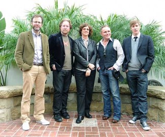 from left to right: Tom McCarthy, Andrew Stanton, Anne Thompson, Robert Knott, Dustin Lance Black