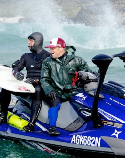 Ross Clarke-Jones and Tom Carroll at Cape Solander.